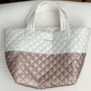 MZ Wallace Glacier and Rose Gold Metro Tote